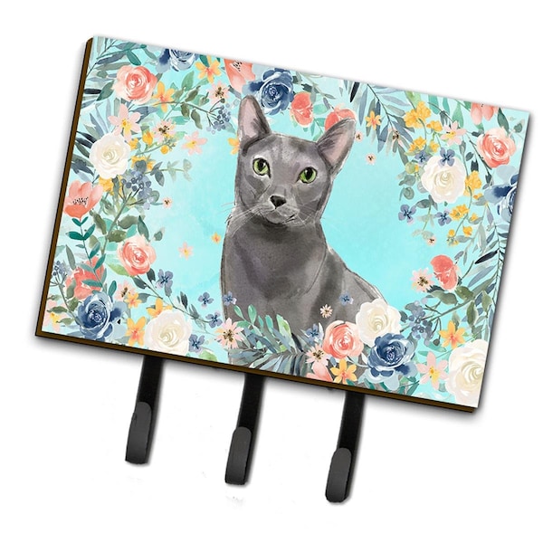 Carolines Treasures Blue Russian Spring Flowers Leash or Key Holder CK3390TH68 - main